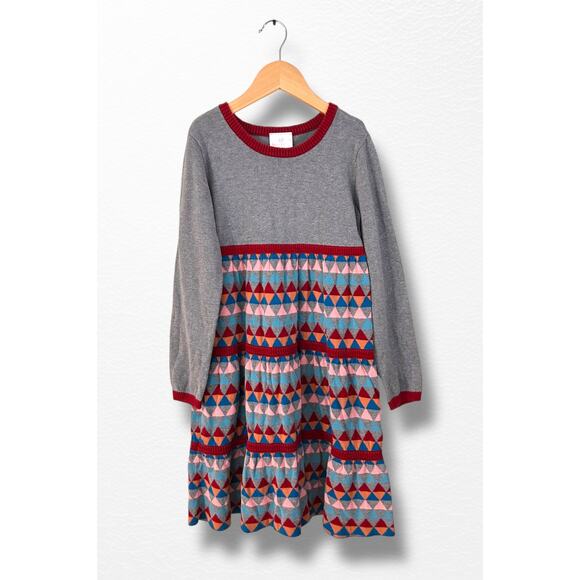 Hanna Andersson Geo Twirly Sweater Dress, Size 8 - Picture 7 of 8